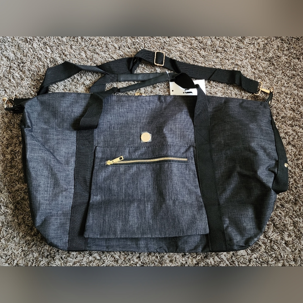 NWT Jessica Moore Dark Grey Weekend Tote Bag